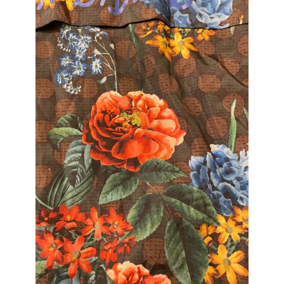 Reason Brand Sz Small Pullover Hoodie Windbreaker Jacket Flower Floral‎ Print - Picture 7 of 8